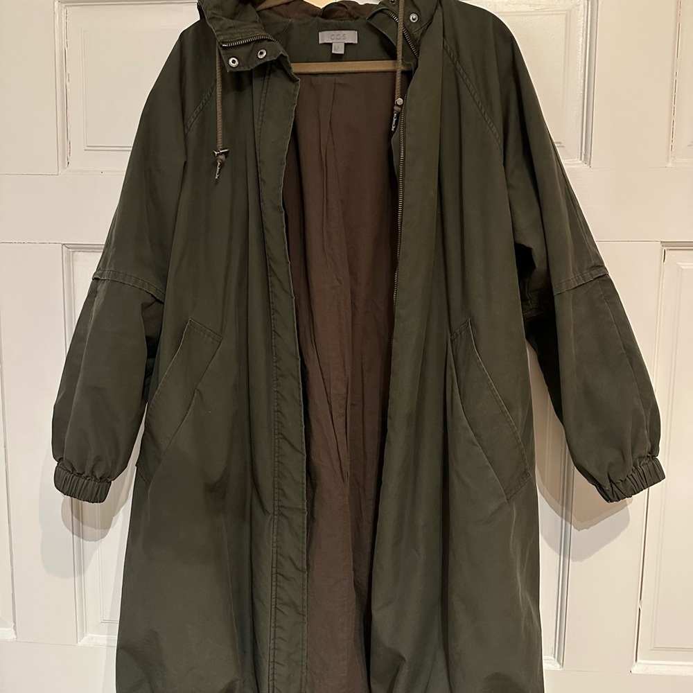 COS Dark Green and Brown Coat